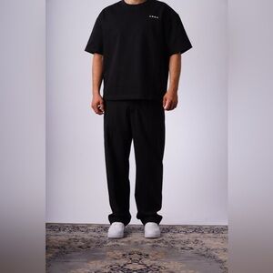 ARKA Noir T-shirt Stylish Black Short Sleeve Tee Sz XL